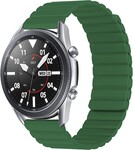 Strap-it® Strap-it Samsung Galaxy Watch 3 45mm magnetisch siliconen bandje (groen)