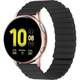 Strap-it® Samsung Galaxy Watch Active magnetisch siliconen bandje (zwart)