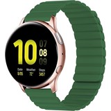Strap-it® Samsung Galaxy Watch Active magnetisch siliconen bandje (groen)