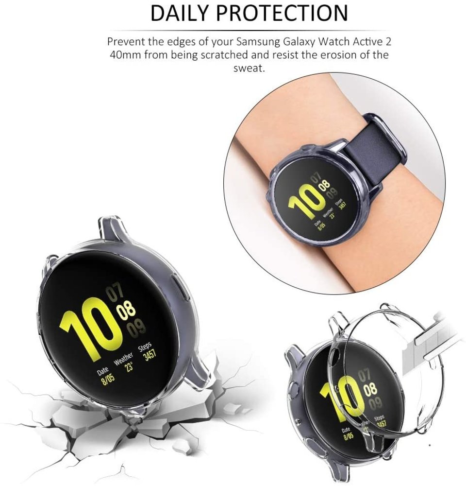 Strap-it® Strap-it Samsung Galaxy Watch Active 2 (44mm) TPU Bumper beschermhoes
