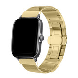 Strap-it® Xiaomi Amazfit GTS stalen Milanese band (goud)