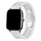 Strap-it® Strap-it Xiaomi Amazfit GTS keramiek stalen band (wit/zilver)