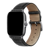 Strap-it® Xiaomi Amazfit GTS leather crocodile grain band (zwart) Strap-it® Xiaomi Amazfit GTS leather crocodile grain band (zwart)