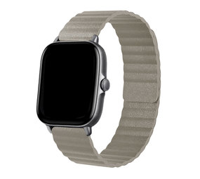 Strap-it® Amazfit GTS 3 leren loop bandje (khaki)