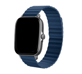 Strap-it® Amazfit GTS 3 magnetisch siliconen bandje (blauw)