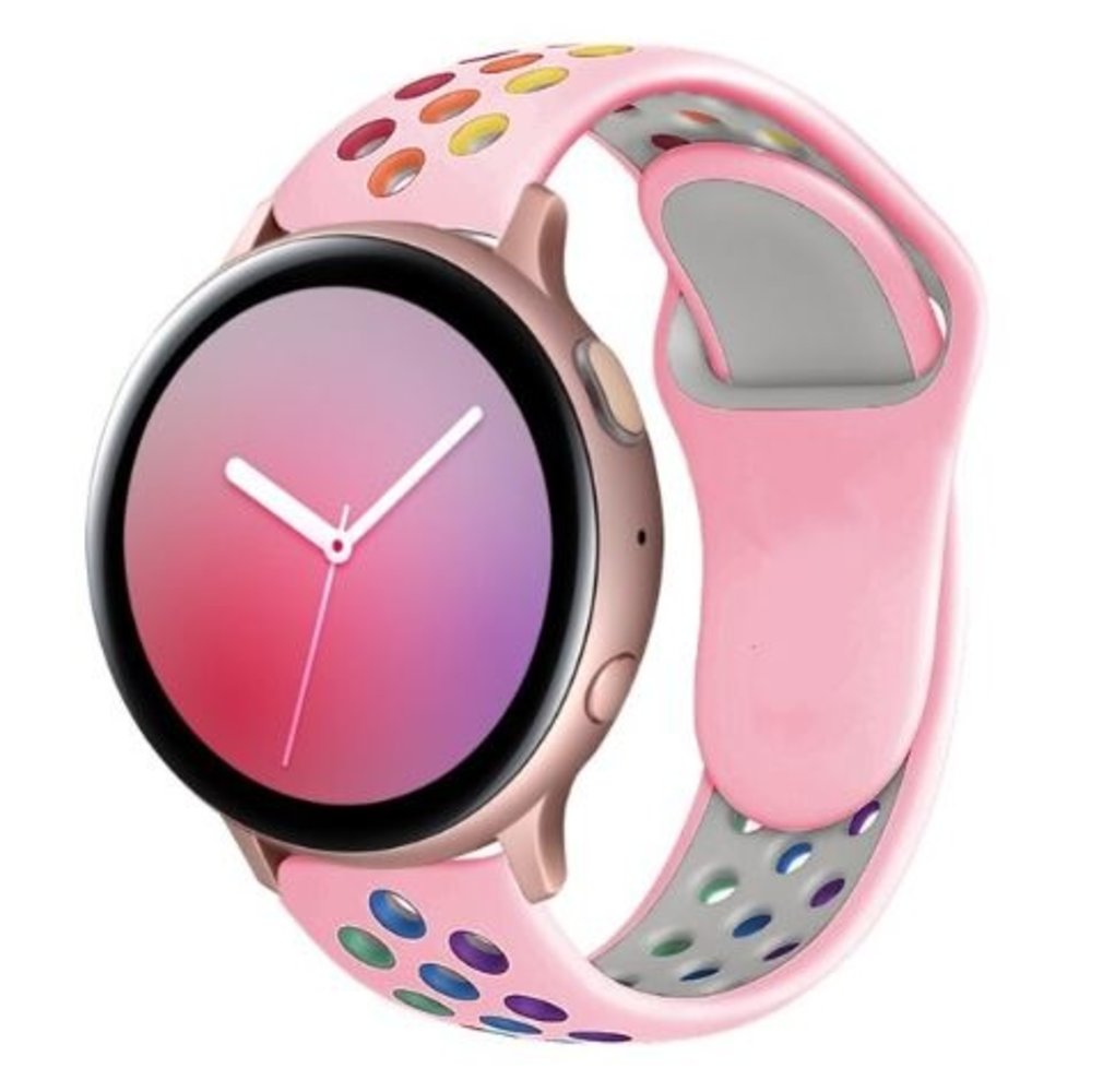 Strap-it® Strap-it Samsung Galaxy Watch Active sport band (roze/kleurrijk)