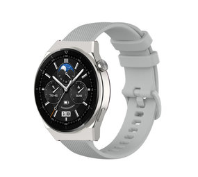 Strap-it® Huawei Watch GT 3 Pro 46mm Luxe Siliconen bandje (grijs)