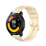 Strap-it® Xiaomi Watch S1 Luxe Siliconen bandje (beige)