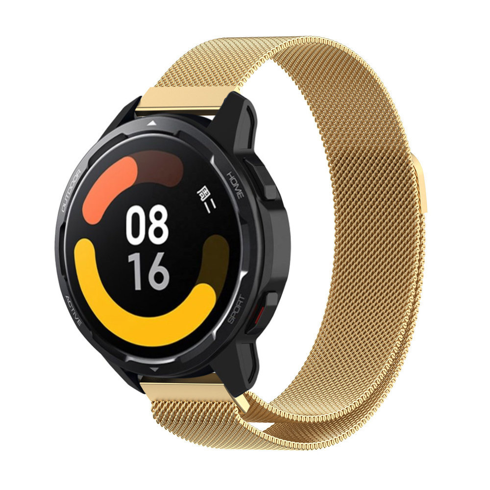 Strap-it® Strap-it Xiaomi Watch S1 Milanese band (goud)