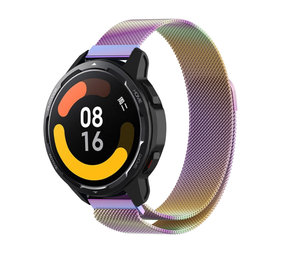 Strap-it® Xiaomi Watch S1 Milanese band (regenboog)