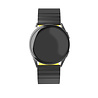 Strap-it® Strap-it Samsung Galaxy Watch 4 - 40mm magnetisch siliconen bandje (zwart/geel) Strap-it® Strap-it Samsung Galaxy Watch 4 - 40mm magnetisch siliconen bandje (zwart/geel)