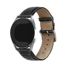 Strap-it® Strap-it Samsung Galaxy Watch 4 Classic 46mm leather crocodile grain band (zwart)