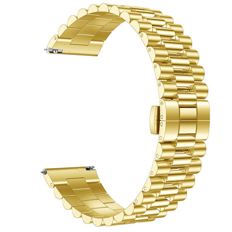 Strap-it® Strap-it Amazfit Bip Presidential stalen band (goud)