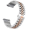 Strap-it® Strap-it Amazfit GTR 2 Jubilee stalen band (zilver/rosé goud) Strap-it® Strap-it Amazfit GTR 2 Jubilee stalen band (zilver/rosé goud)