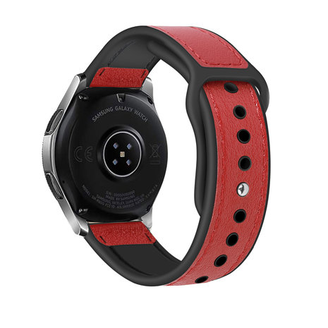 Strap-it® Strap-it Xiaomi Amazfit GTR leren hybrid bandje (rood)