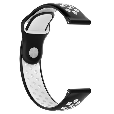 Strap-it® Strap-it Samsung Gear Sport sport band (zwart/wit) Strap-it® Strap-it Samsung Gear Sport sport band (zwart/wit)