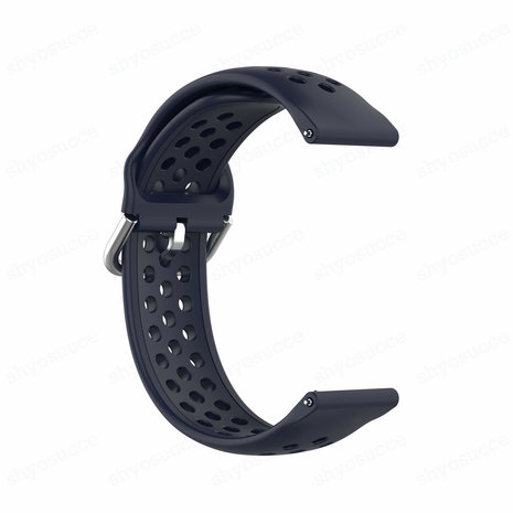 Strap-it® Strap-it Samsung Gear Sport siliconen bandje met gaatjes (donkerblauw)
