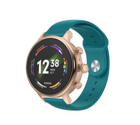 Strap-it® Fossil Gen 6 (42mm) sport band dennengroen Strap-it® Fossil Gen 6 (42mm) sport band dennengroen