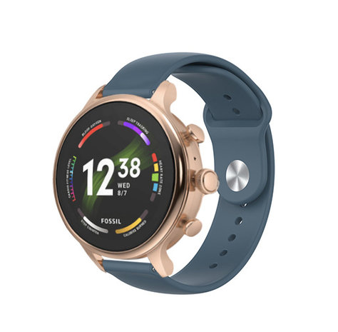 Strap-it® Strap-it Fossil Gen 6 (42mm) sport band grijsblauw