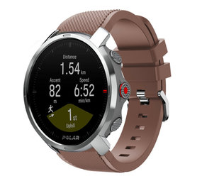 Strap-it® Polar Grit X twill siliconen band (koffiebruin)