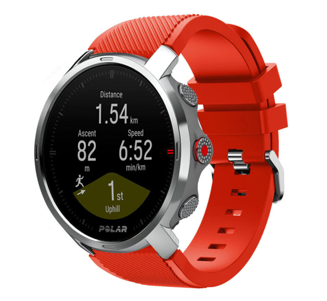 Strap-it® Strap-it Polar Grit X twill siliconen band (rood)