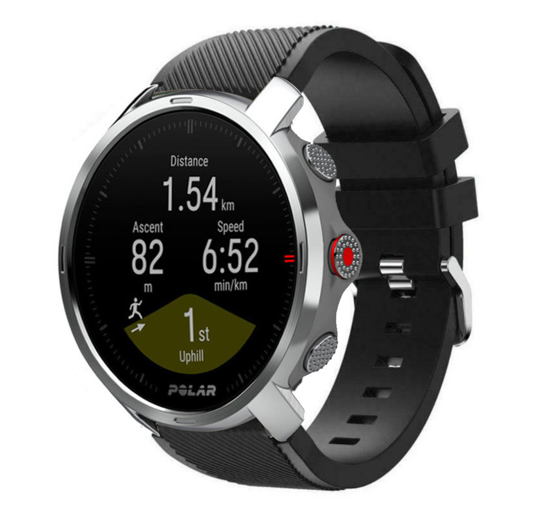 Strap-it® Strap-it Polar Grit X twill siliconen band (zwart)