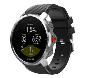 Strap-it® Polar Grit X twill siliconen band (zwart)