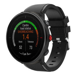 Strap-it® Polar Vantage M twill siliconen band (zwart)