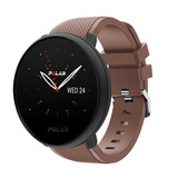 Strap-it® Polar Ignite 2 twill siliconen band (koffiebruin)