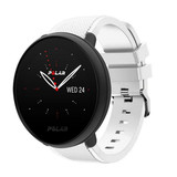 Strap-it® Polar Ignite 2 twill siliconen band (wit)