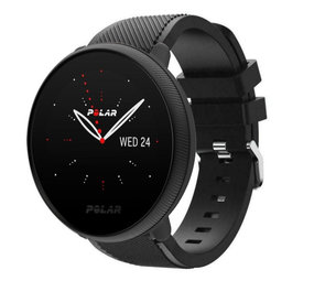 Strap-it® Polar Ignite 2 twill siliconen band (zwart)