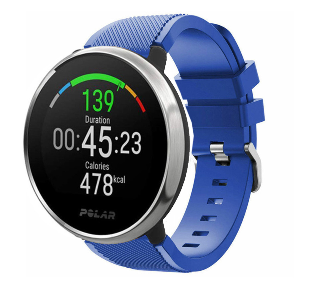 Strap-it® Strap-it Polar Ignite twill siliconen band (blauw)