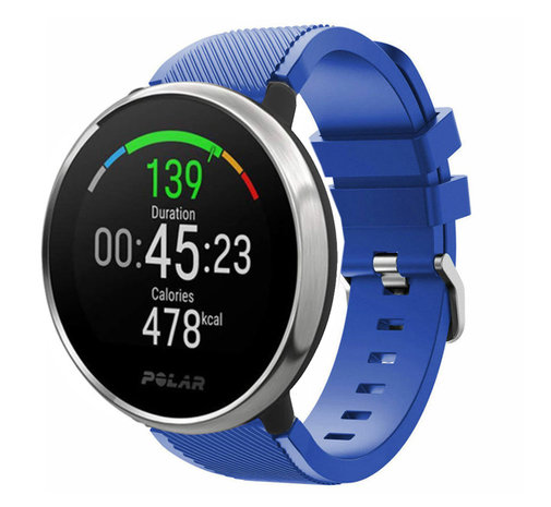 Strap-it® Strap-it Polar Ignite twill siliconen band (blauw)