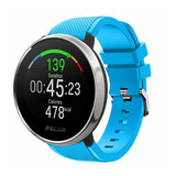 Strap-it® Polar Ignite twill siliconen band (lichtblauw)