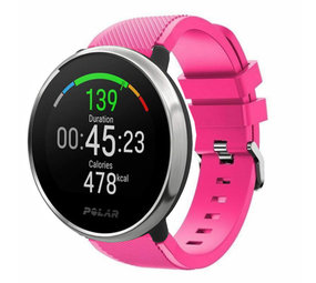 Strap-it® Polar Ignite twill siliconen band (knalroze)