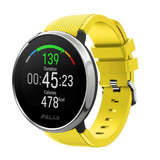 Strap-it® Polar Ignite twill siliconen band (geel)