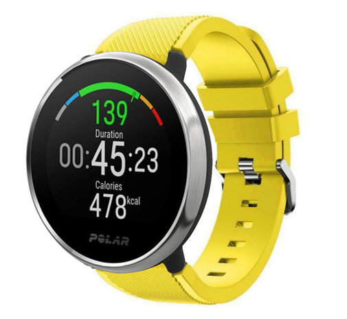 Strap-it® Strap-it Polar Ignite twill siliconen band (geel)