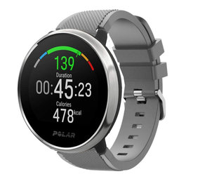 Strap-it® Polar Ignite twill siliconen band (grijs)