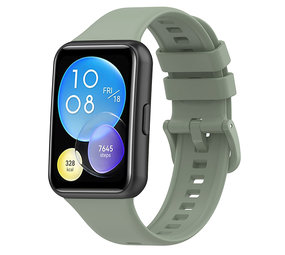 Strap-it® Huawei Watch Fit 2 siliconen bandje (groen)