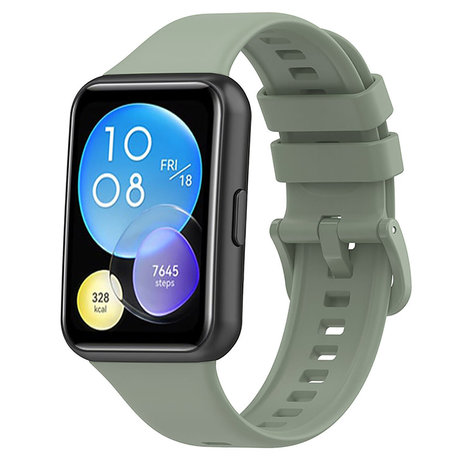 Strap-it® Strap-it Huawei Watch Fit 2 siliconen bandje (groen)