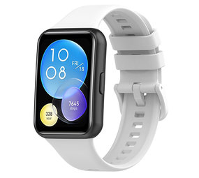 Strap-it® Huawei Watch Fit 2 siliconen bandje (wit)