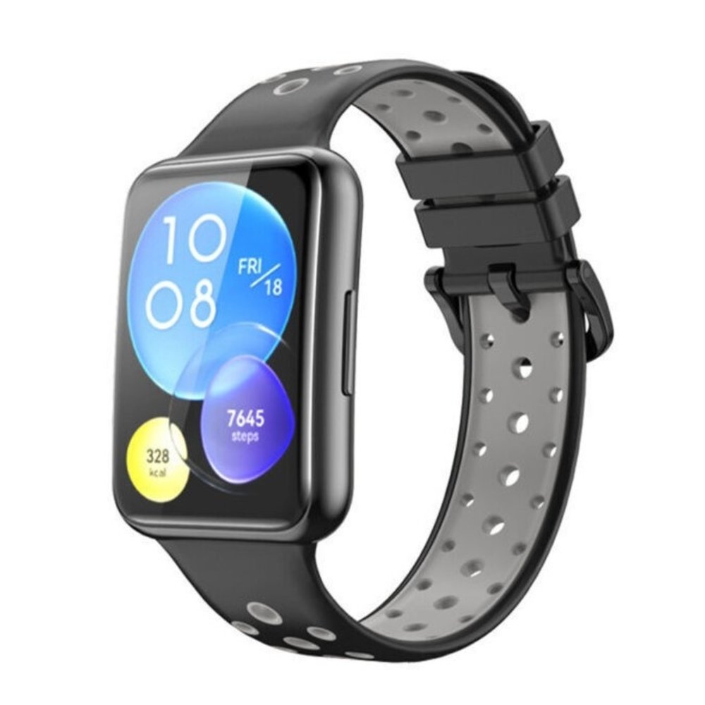 Huawei Watch Fit 2 sport bandje zwart grijs