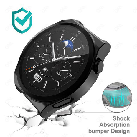 Strap-it® Strap-it Huawei Watch GT 3 Pro 46mm TPU case (zwart)