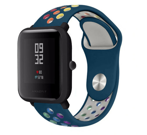 Strap-it® Strap-it Amazfit Bip sport band (dennengroen kleurrijk) Strap-it® Strap-it Amazfit Bip sport band (dennengroen kleurrijk)