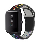 Strap-it® Amazfit Bip sport band (zwart kleurrijk)