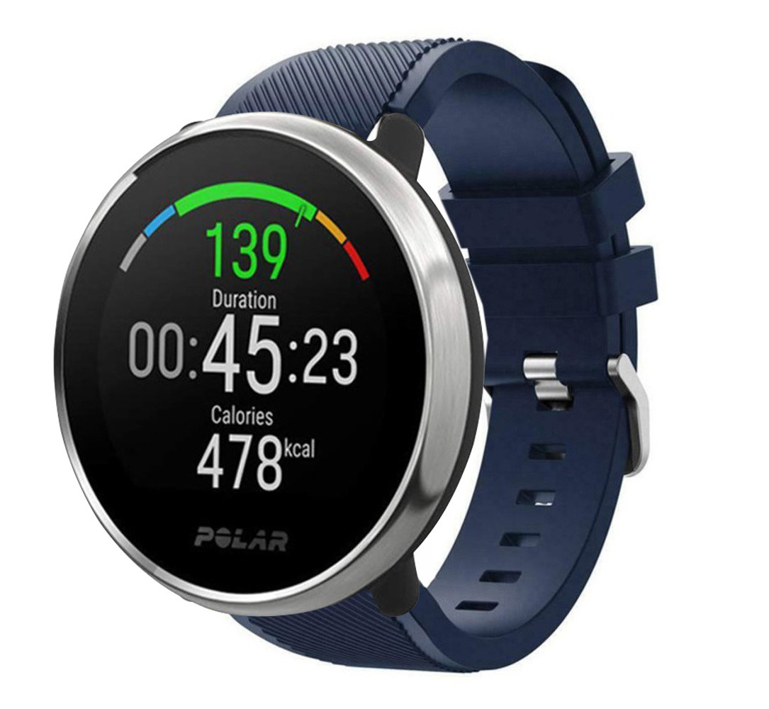 Strap-it® Strap-it Polar Ignite twill siliconen band (donkerblauw)