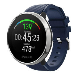 Strap-it® Polar Ignite twill siliconen band (donkerblauw)