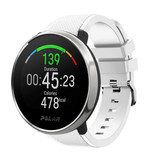 Strap-it® Polar Ignite twill siliconen band (wit)