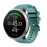 Strap-it® Polar Ignite twill siliconen band (dennengroen)