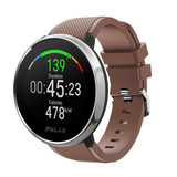 Strap-it® Polar Ignite twill siliconen band (koffiebruin)